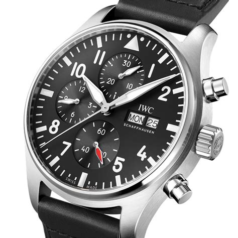 iwc black pilot|iwc pilots chronograph.